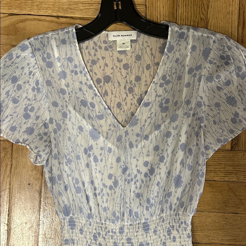Club Monaco Printed Ruffle Dress - Picture 7 of 8